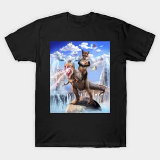 Fox Riding Dinosaur T-Shirt